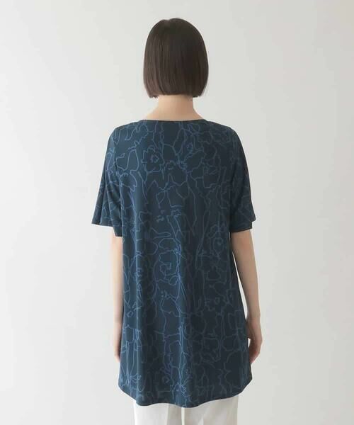 Maison de CINQ / メゾン ドゥ サンク チュニック | 【小さいサイズ】カトレア柄バイカラーデザインチュニック | 詳細4