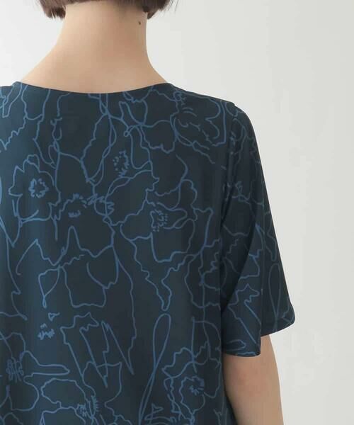 Maison de CINQ / メゾン ドゥ サンク チュニック | 【小さいサイズ】カトレア柄バイカラーデザインチュニック | 詳細6