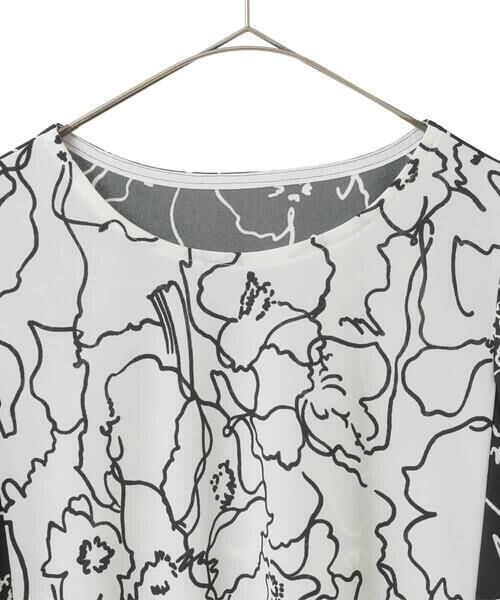 Maison de CINQ / メゾン ドゥ サンク チュニック | 【小さいサイズ】カトレア柄バイカラーデザインチュニック | 詳細17