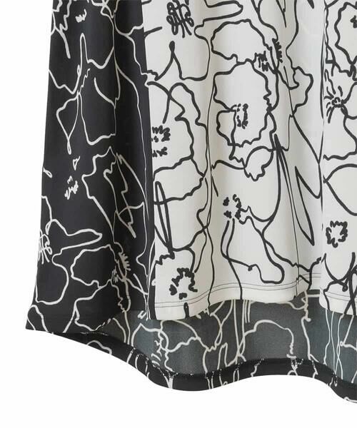 Maison de CINQ / メゾン ドゥ サンク チュニック | 【小さいサイズ】カトレア柄バイカラーデザインチュニック | 詳細19