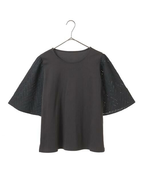 Maison de CINQ / メゾン ドゥ サンク カットソー | 【小さいサイズ/接触冷感】コットンレースボリューム袖カットソー | 詳細21