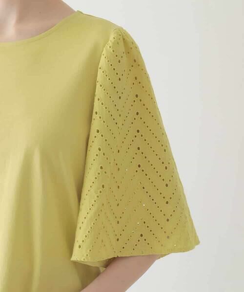 Maison de CINQ / メゾン ドゥ サンク カットソー | 【小さいサイズ/接触冷感】コットンレースボリューム袖カットソー | 詳細8