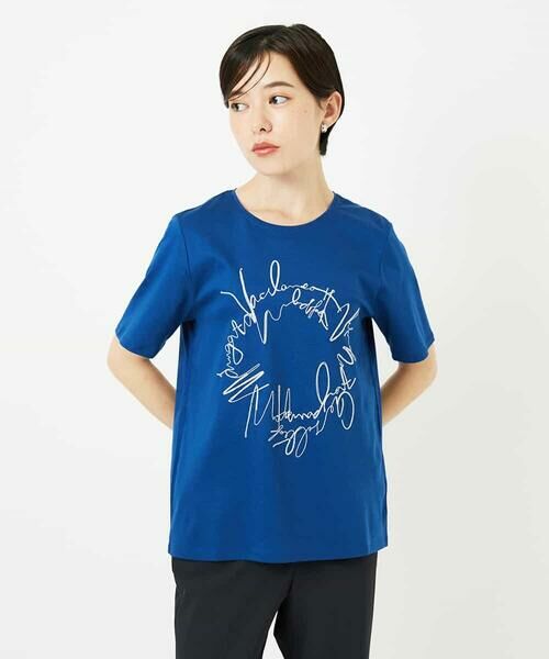 Maison de CINQ / メゾン ドゥ サンク カットソー | 【小さいサイズ/接触冷感】ブレード刺繍デザインカットソー | 詳細1