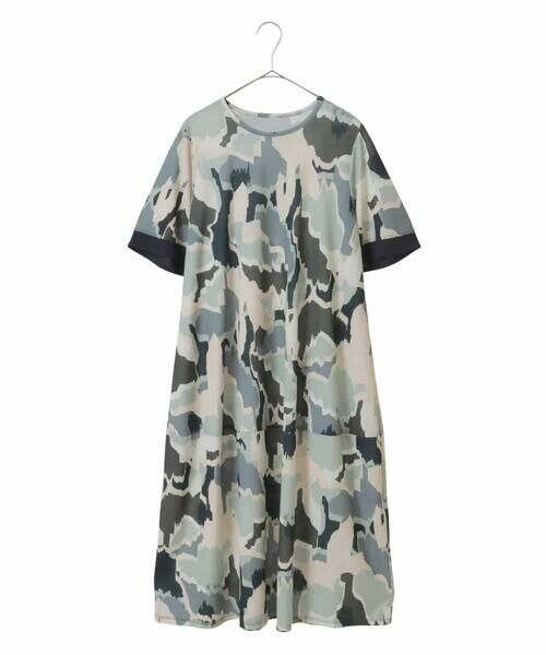 Maison de CINQ / メゾン ドゥ サンク ロング・マキシ丈ワンピース | 【小さいサイズ /洗濯機で洗える】迷彩フラワーコクーンデザインワンピース | 詳細10