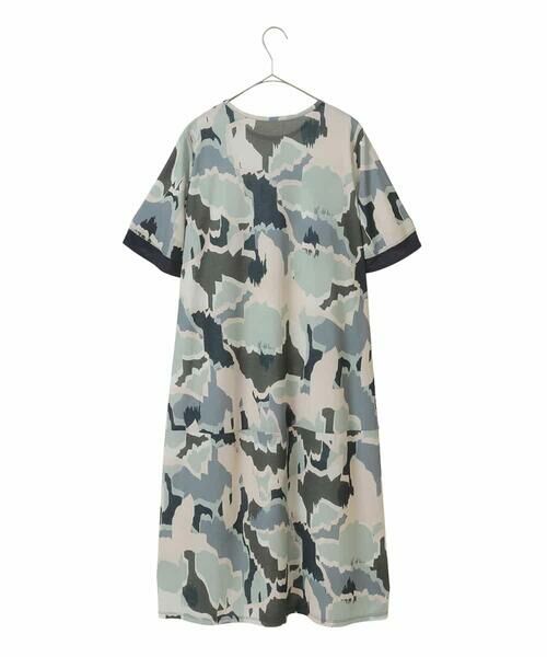 Maison de CINQ / メゾン ドゥ サンク ロング・マキシ丈ワンピース | 【小さいサイズ /洗濯機で洗える】迷彩フラワーコクーンデザインワンピース | 詳細11