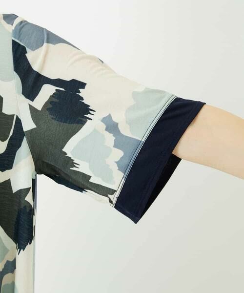 Maison de CINQ / メゾン ドゥ サンク ロング・マキシ丈ワンピース | 【小さいサイズ /洗濯機で洗える】迷彩フラワーコクーンデザインワンピース | 詳細7