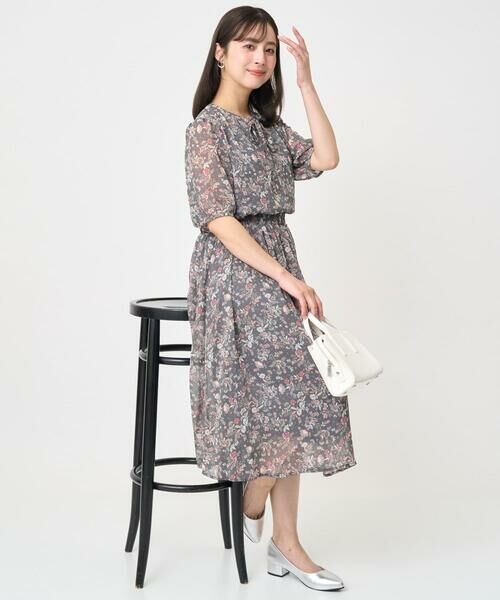 Maison de CINQ / メゾン ドゥ サンク シャツ・ブラウス | 【小さいサイズ】フラワードットプリントシフォンブラウス/洗濯機で洗える | 詳細12