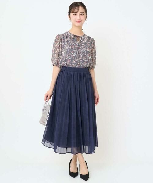 Maison de CINQ / メゾン ドゥ サンク シャツ・ブラウス | 【小さいサイズ】フラワードットプリントシフォンブラウス/洗濯機で洗える | 詳細15