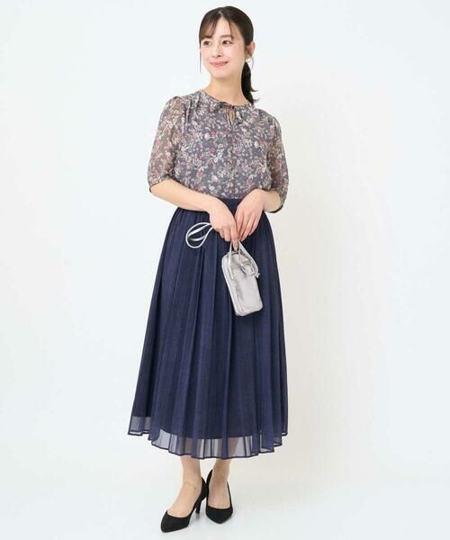 Maison de CINQ / メゾン ドゥ サンク シャツ・ブラウス | 【小さいサイズ】フラワードットプリントシフォンブラウス/洗濯機で洗える | 詳細16