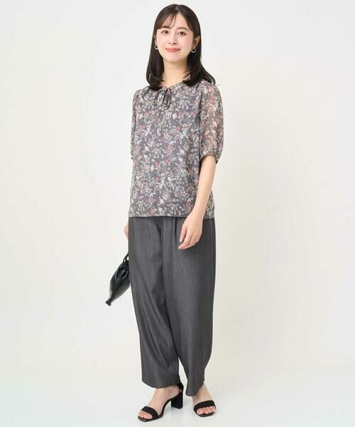 Maison de CINQ / メゾン ドゥ サンク シャツ・ブラウス | 【小さいサイズ】フラワードットプリントシフォンブラウス/洗濯機で洗える | 詳細19