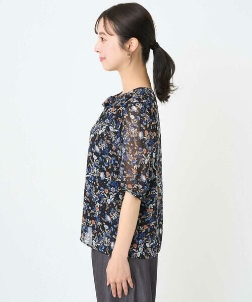 Maison de CINQ / メゾン ドゥ サンク シャツ・ブラウス | 【小さいサイズ】フラワードットプリントシフォンブラウス/洗濯機で洗える | 詳細4