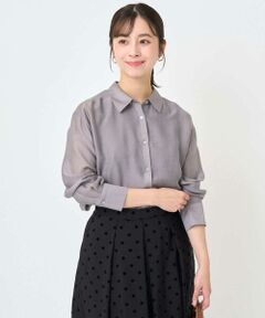 Maison de CINQ / メゾン ドゥ サンク シャツ・ブラウス | 【小さいサイズ】シアーローンシャツブラウス/洗える