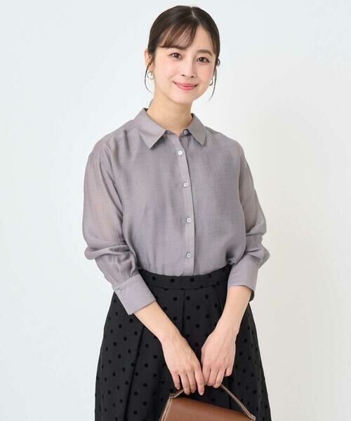 Maison de CINQ / メゾン ドゥ サンク シャツ・ブラウス | 【小さいサイズ】シアーローンシャツブラウス/洗える | 詳細2