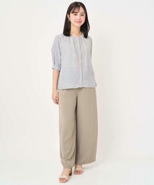 Maison de CINQ / メゾン ドゥ サンク シャツ・ブラウス | 【小さいサイズ】幾何プリント配色ブラウス/接触冷感/洗濯機で洗える | 詳細15