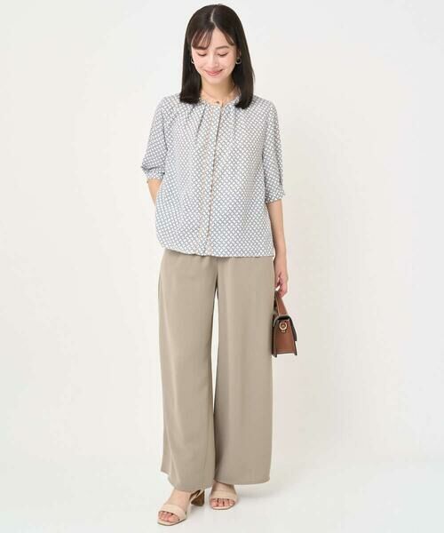 Maison de CINQ / メゾン ドゥ サンク シャツ・ブラウス | 【小さいサイズ】幾何プリント配色ブラウス/接触冷感/洗濯機で洗える | 詳細17