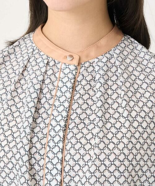 Maison de CINQ / メゾン ドゥ サンク シャツ・ブラウス | 【小さいサイズ】幾何プリント配色ブラウス/接触冷感/洗濯機で洗える | 詳細7