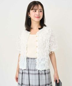 Maison de CINQ / メゾン ドゥ サンク シャツ・ブラウス | 【小さいサイズ】釦デザインチュールトップス/前後2way/洗える