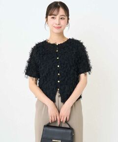 Maison de CINQ / メゾン ドゥ サンク シャツ・ブラウス | 【小さいサイズ】釦デザインチュールトップス/前後2way/洗える