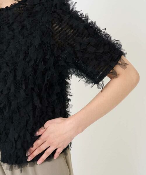 Maison de CINQ / メゾン ドゥ サンク シャツ・ブラウス | 【小さいサイズ】釦デザインチュールトップス/前後2way/洗える | 詳細11