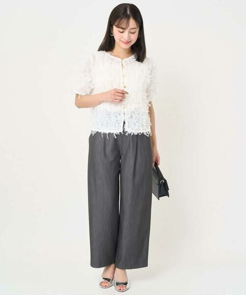 Maison de CINQ / メゾン ドゥ サンク シャツ・ブラウス | 【小さいサイズ】釦デザインチュールトップス/前後2way/洗える | 詳細16