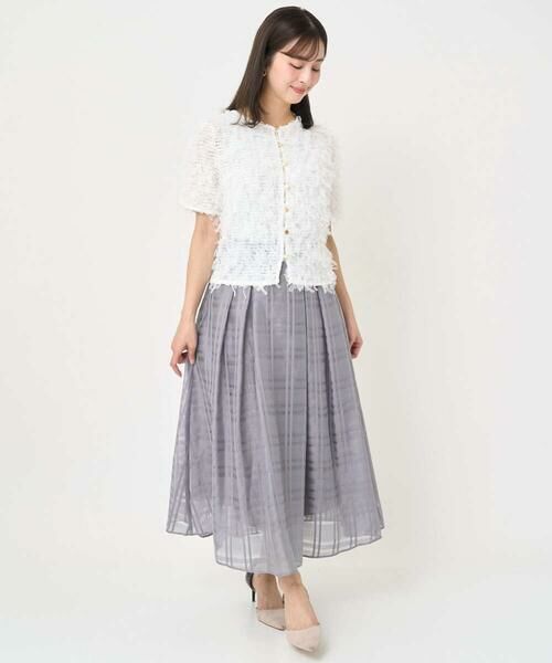 Maison de CINQ / メゾン ドゥ サンク シャツ・ブラウス | 【小さいサイズ】釦デザインチュールトップス/前後2way/洗える | 詳細22