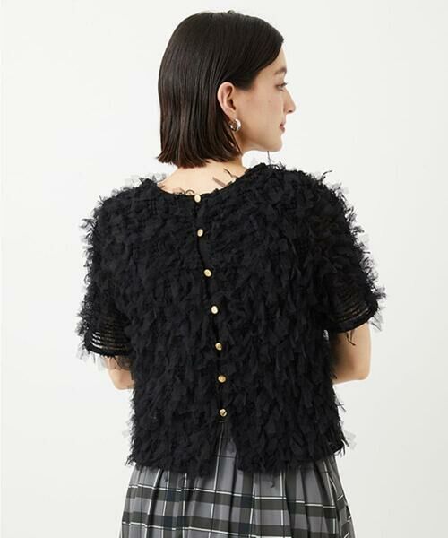 Maison de CINQ / メゾン ドゥ サンク シャツ・ブラウス | 【小さいサイズ】釦デザインチュールトップス/前後2way/洗える | 詳細4