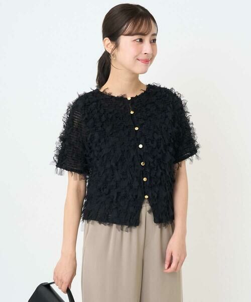 Maison de CINQ / メゾン ドゥ サンク シャツ・ブラウス | 【小さいサイズ】釦デザインチュールトップス/前後2way/洗える | 詳細5