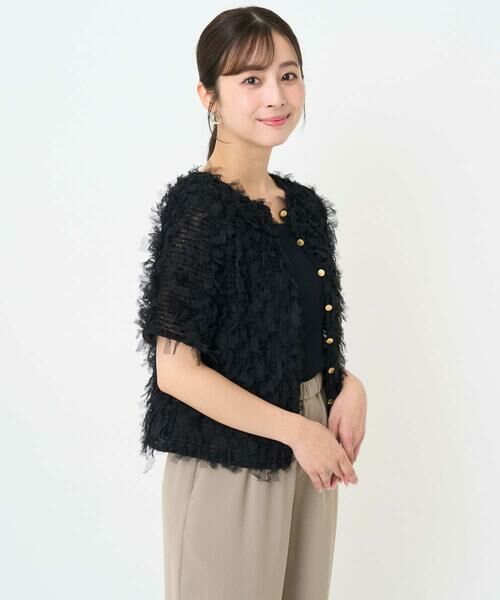 Maison de CINQ / メゾン ドゥ サンク シャツ・ブラウス | 【小さいサイズ】釦デザインチュールトップス/前後2way/洗える | 詳細6