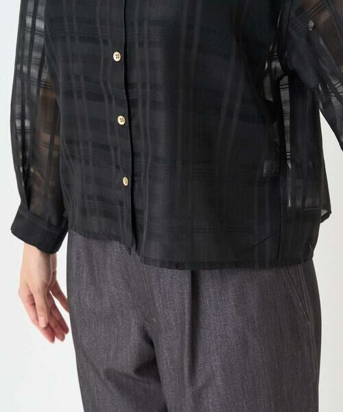 Maison de CINQ / メゾン ドゥ サンク シャツ・ブラウス | 【小さいサイズ】シアードビーチェックシャツブラウス/洗濯機で洗える | 詳細10