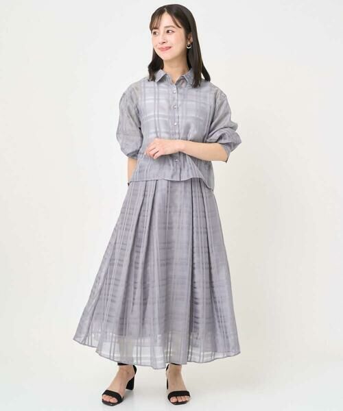 Maison de CINQ / メゾン ドゥ サンク シャツ・ブラウス | 【小さいサイズ】シアードビーチェックシャツブラウス/洗濯機で洗える | 詳細13