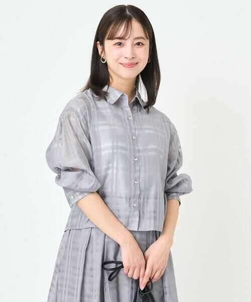 Maison de CINQ / メゾン ドゥ サンク シャツ・ブラウス | 【小さいサイズ】シアードビーチェックシャツブラウス/洗濯機で洗える | 詳細2