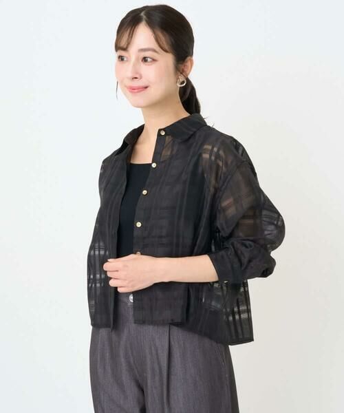 Maison de CINQ / メゾン ドゥ サンク シャツ・ブラウス | 【小さいサイズ】シアードビーチェックシャツブラウス/洗濯機で洗える | 詳細3