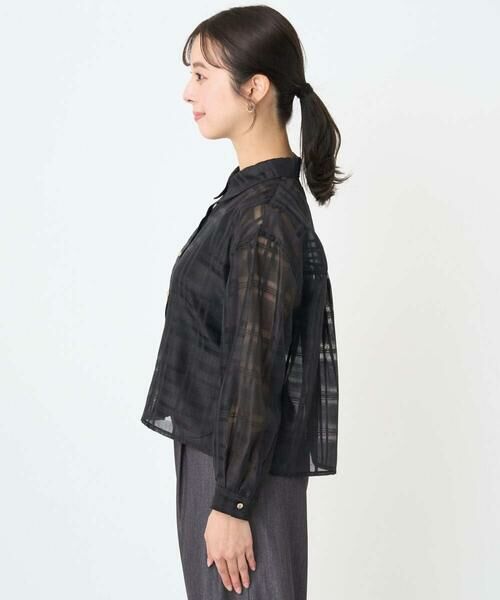 Maison de CINQ / メゾン ドゥ サンク シャツ・ブラウス | 【小さいサイズ】シアードビーチェックシャツブラウス/洗濯機で洗える | 詳細6