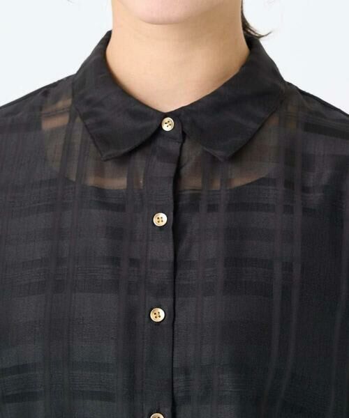 Maison de CINQ / メゾン ドゥ サンク シャツ・ブラウス | 【小さいサイズ】シアードビーチェックシャツブラウス/洗濯機で洗える | 詳細8