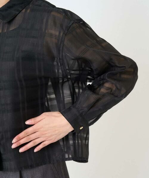 Maison de CINQ / メゾン ドゥ サンク シャツ・ブラウス | 【小さいサイズ】シアードビーチェックシャツブラウス/洗濯機で洗える | 詳細9