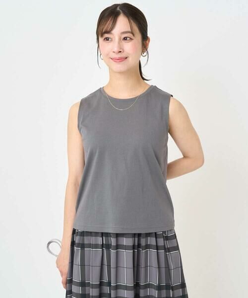 Maison de CINQ / メゾン ドゥ サンク シャツ・ブラウス | 【小さいサイズ】レイヤードチュールブラウス×タンクトップ/接触冷感/洗える | 詳細13