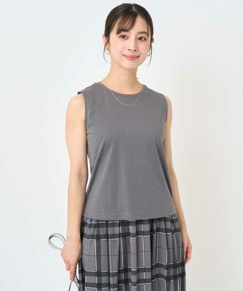 Maison de CINQ / メゾン ドゥ サンク シャツ・ブラウス | 【小さいサイズ】レイヤードチュールブラウス×タンクトップ/接触冷感/洗える | 詳細14