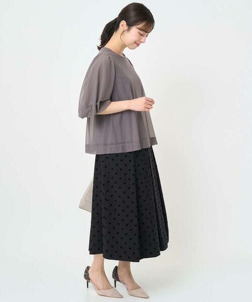 Maison de CINQ / メゾン ドゥ サンク シャツ・ブラウス | 【小さいサイズ】レイヤードチュールブラウス×タンクトップ/接触冷感/洗える | 詳細26