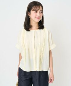 Maison de CINQ / メゾン ドゥ サンク シャツ・ブラウス | 【小さいサイズ】コットンボイルピンタックデザインブラウス/洗える