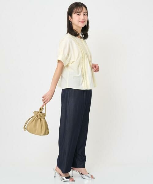 Maison de CINQ / メゾン ドゥ サンク シャツ・ブラウス | 【小さいサイズ】コットンボイルピンタックデザインブラウス/洗える | 詳細12