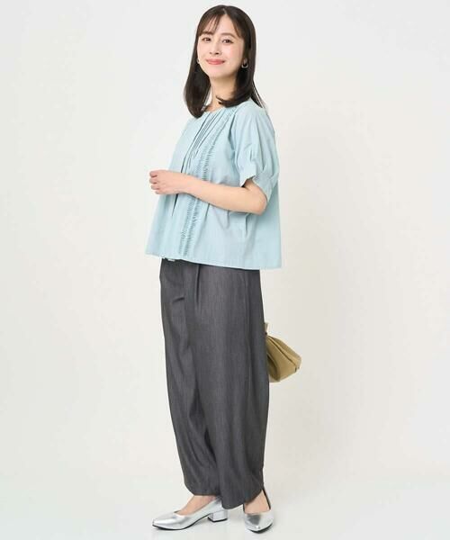 Maison de CINQ / メゾン ドゥ サンク シャツ・ブラウス | 【小さいサイズ】コットンボイルピンタックデザインブラウス/洗える | 詳細14