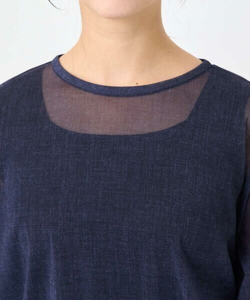 Maison de CINQ / メゾン ドゥ サンク シャツ・ブラウス | 【小さいサイズ】デニム調シアーブラウス/洗濯機で洗える | 詳細10