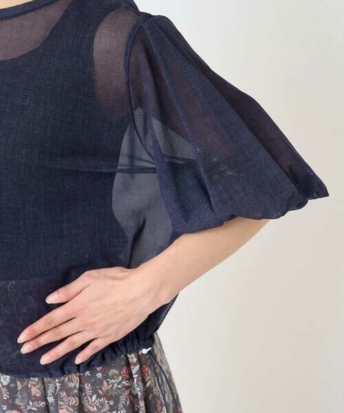 Maison de CINQ / メゾン ドゥ サンク シャツ・ブラウス | 【小さいサイズ】デニム調シアーブラウス/洗濯機で洗える | 詳細11
