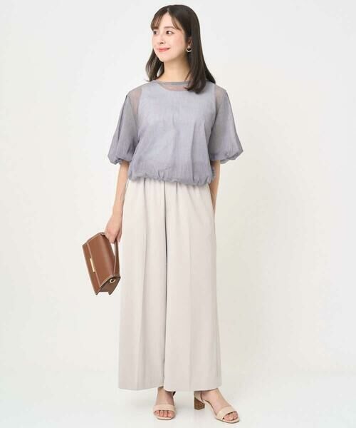 Maison de CINQ / メゾン ドゥ サンク シャツ・ブラウス | 【小さいサイズ】デニム調シアーブラウス/洗濯機で洗える | 詳細19