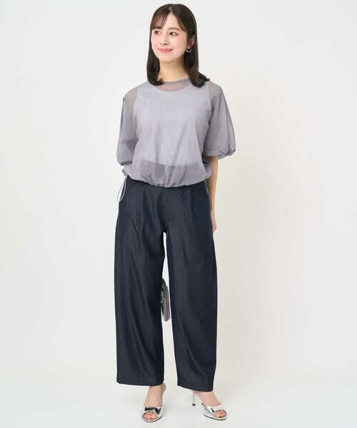 Maison de CINQ / メゾン ドゥ サンク シャツ・ブラウス | 【小さいサイズ】デニム調シアーブラウス/洗濯機で洗える | 詳細22