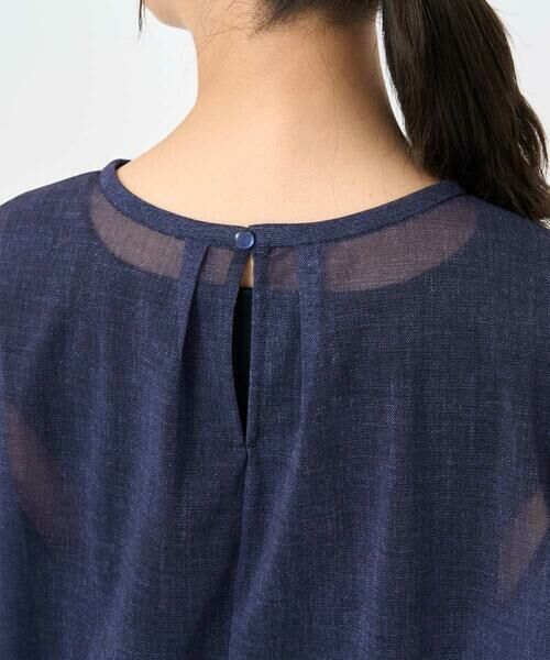 Maison de CINQ / メゾン ドゥ サンク シャツ・ブラウス | 【小さいサイズ】デニム調シアーブラウス/洗濯機で洗える | 詳細9