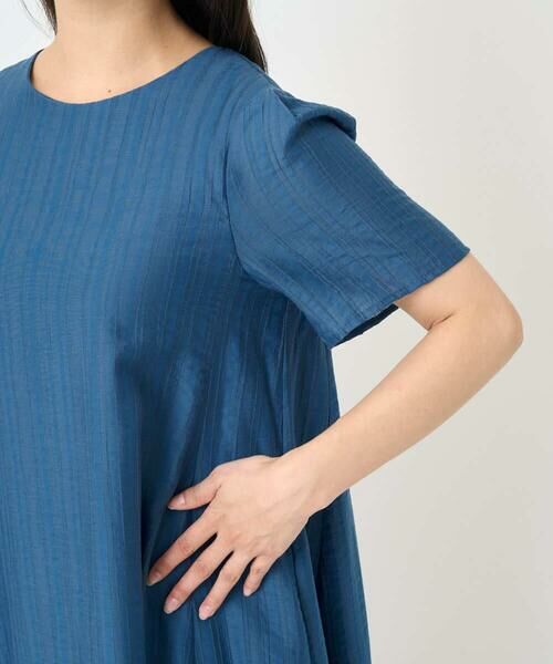 Maison de CINQ / メゾン ドゥ サンク ロング・マキシ丈ワンピース | 【小さいサイズ】ドビーストライプフレアーシルエットワンピース/洗える | 詳細10