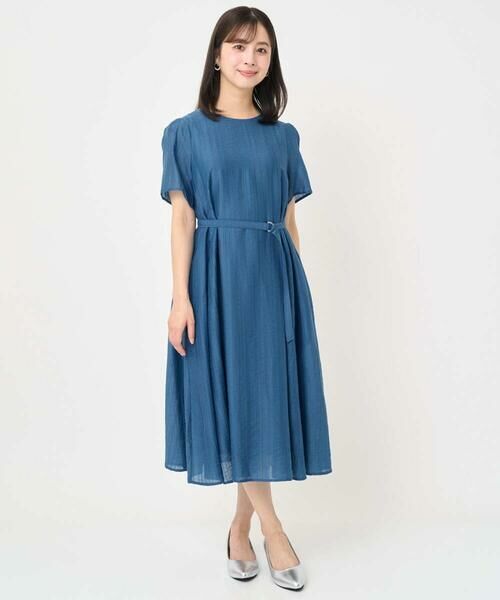 Maison de CINQ / メゾン ドゥ サンク ロング・マキシ丈ワンピース | 【小さいサイズ】ドビーストライプフレアーシルエットワンピース/洗える | 詳細20