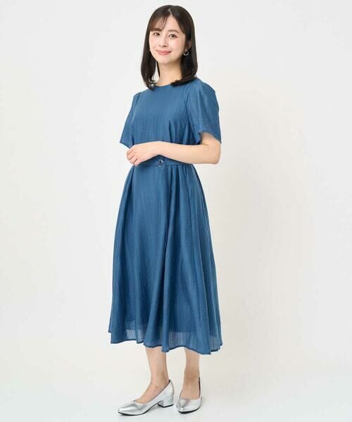 Maison de CINQ / メゾン ドゥ サンク ロング・マキシ丈ワンピース | 【小さいサイズ】ドビーストライプフレアーシルエットワンピース/洗える | 詳細21