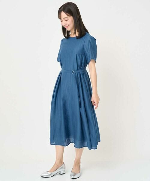 Maison de CINQ / メゾン ドゥ サンク ロング・マキシ丈ワンピース | 【小さいサイズ】ドビーストライプフレアーシルエットワンピース/洗える | 詳細22